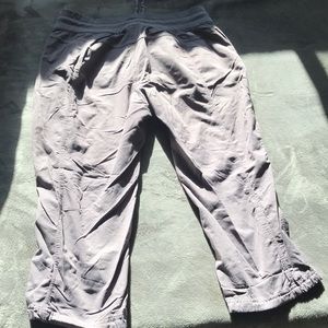 North Face crop pants gray